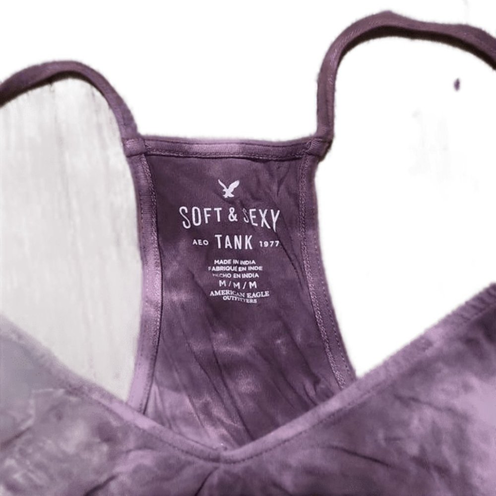 American Eagle Outfitters Soft and Sexy Purple Tank Top Size Medium #AEPTank01 - Picture 2 of 4